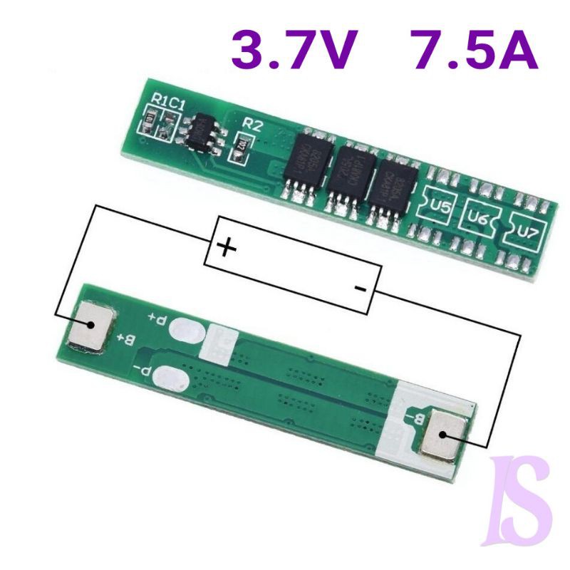 BMS 1S 3.7V 7.5A Proteksi Baterai Li-ion 18650