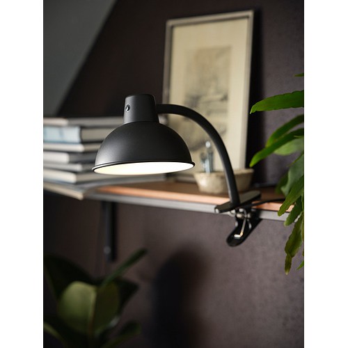 SKURUP Lampu sorot jepit hitam