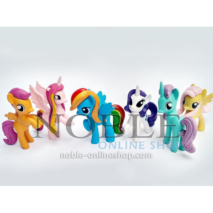 Little Pony 12 Figure-Kuda Poni-Toy-Rainbow Dash-Mainan Pajangan-Vb271