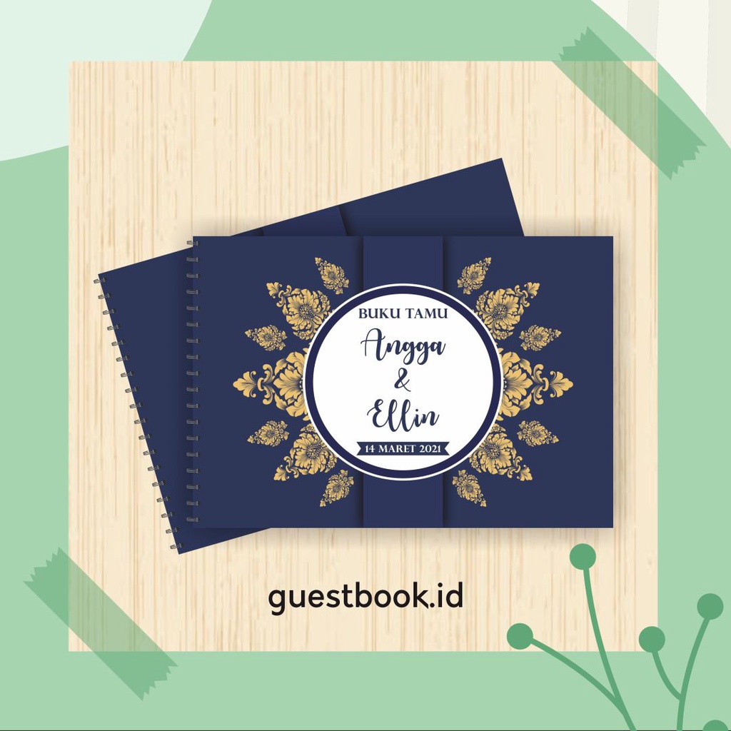 

Custom Buku Tamu Pernikahan / Guest Book Unik / Murah Elegant / Softcover / Custom Nama