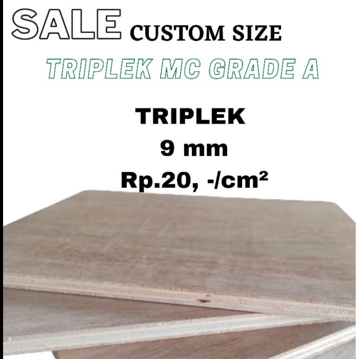 Triplek 9mm Potongan Custom Triplek MC Grade A