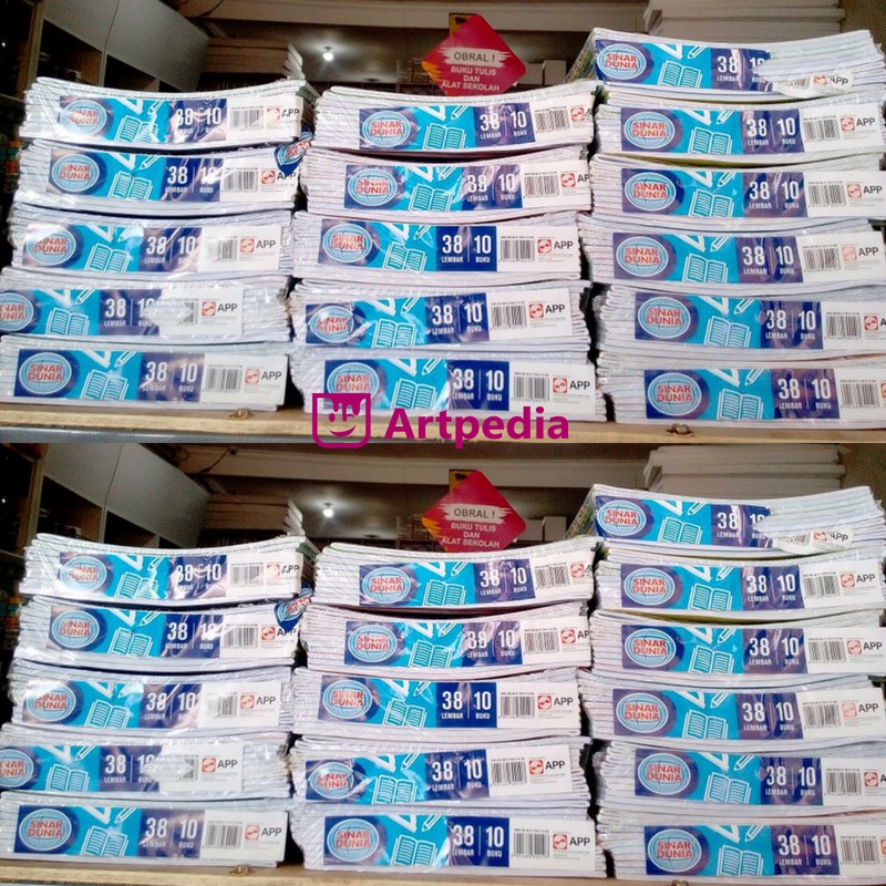 

TERMURAH !! Buku Tulis 38 Lembar Sinar Dunia / Buku SIDU 38 1 Pack ( 10 Pcs Buku) - BUKU BERKUALITAS