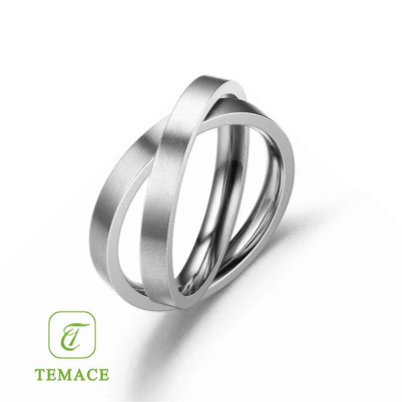 Cincin Titanium Wanita Lapis Emas Anti Karat CT20-18