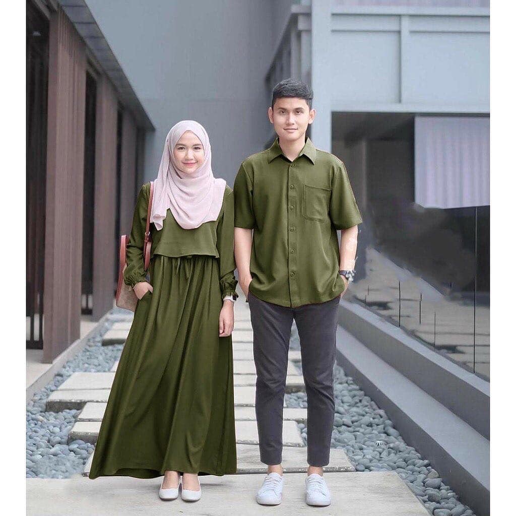 terbaru couple gamis muslim/couple baju muslim/couple baju muslim/couple pasangan/couple suami istri