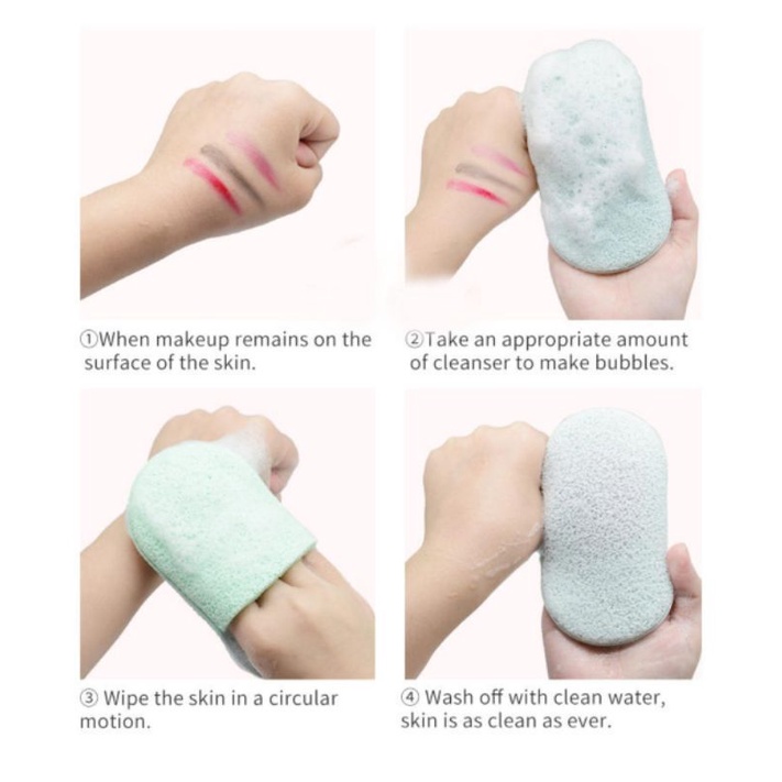SPON MASKER TEBAL ISI 2PCS - SPONGE FACIAL SPON PEMBERSIH WAJAH L3