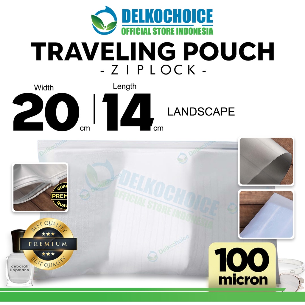 PREMIUM Travel Organizer 20x14cm Traveling Pouch Zipper Bag Delkochoice