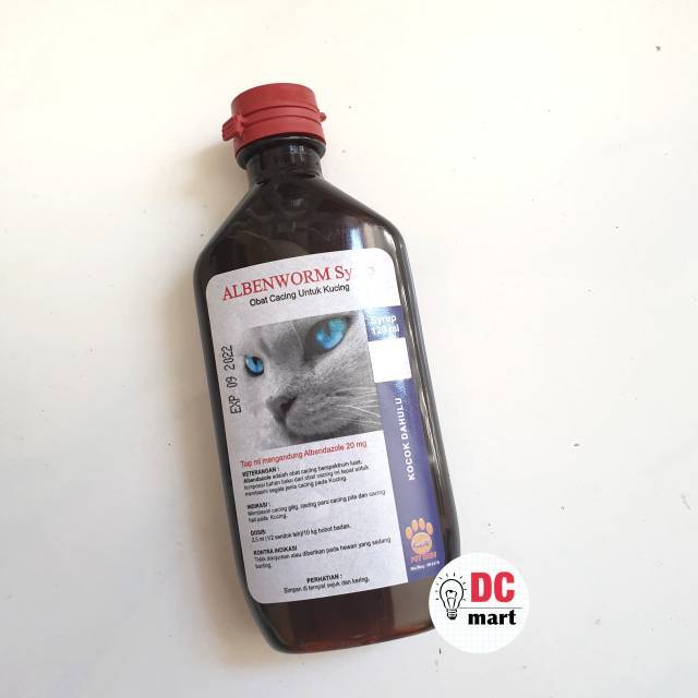 Albenworm Syrup for Cat 120ml Obat Cacing untuk Kucing 120 ml