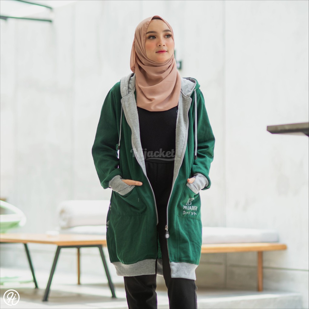 HIJACKET YUKATA Jaket Hijabers Muslimah Hoodie Muslim Jacket Wanita-4