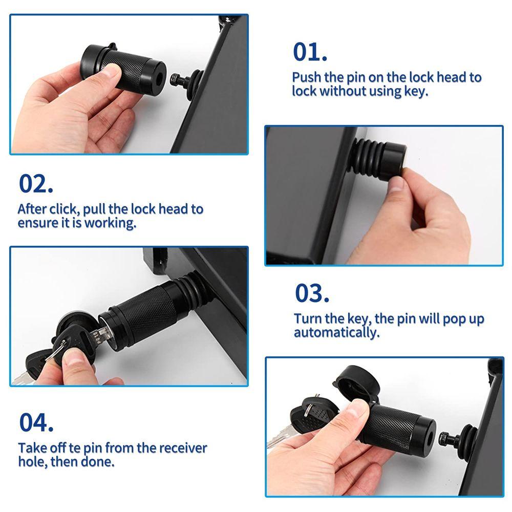 Populer Trailer Hitch Lock Pin Aksesoris O-Rings5Per8 &quot;Sistem Penguncian Ekstra Panjang Safety Clip Security Heavy Duty Tow