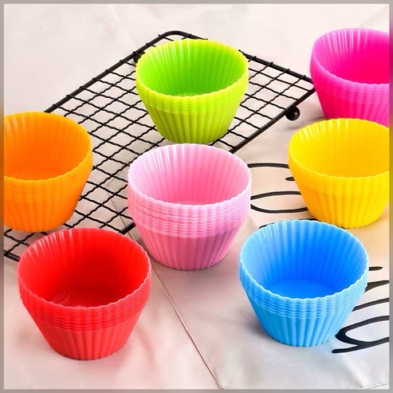 Cetakan Silicone Cupcake Muffin Silikon Cup Mangkok Silicone - Cetakan Cupcake Silikon