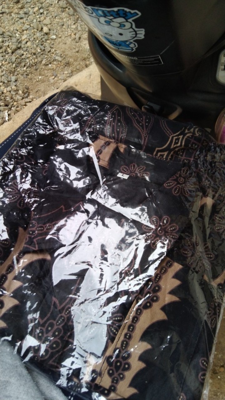 Kemeja Batik Pria Lengan Panjang Batik Azmil Hrb026 Motif Keratonan Kode 002 Size M L Xl Xxl Reguler