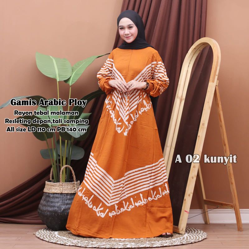 Gamis TWILL motif Ayuna /Gamis Arab/Gamis Aksara
