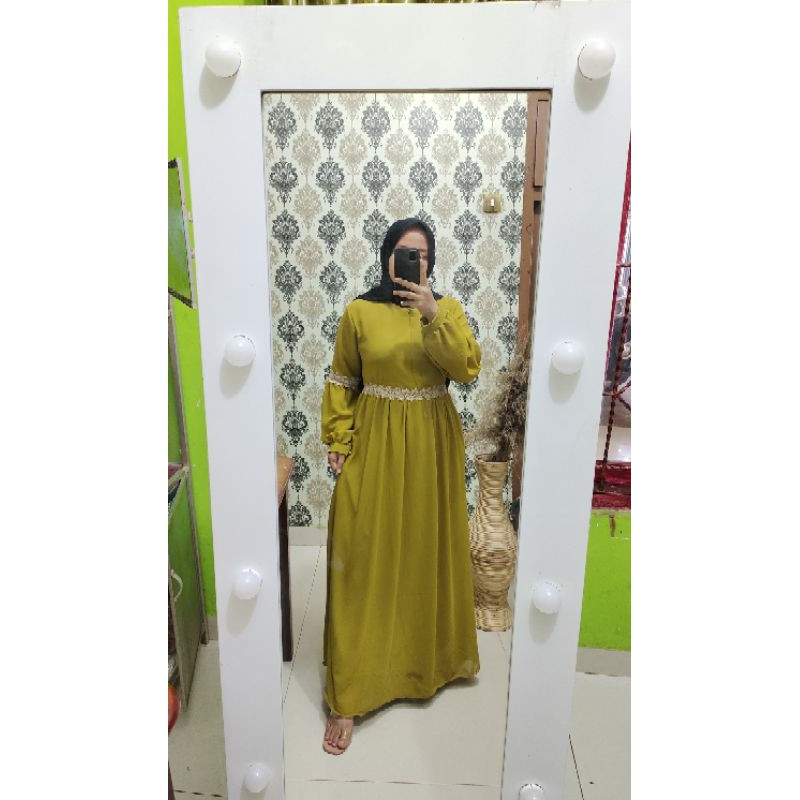 gamis ceruty renda