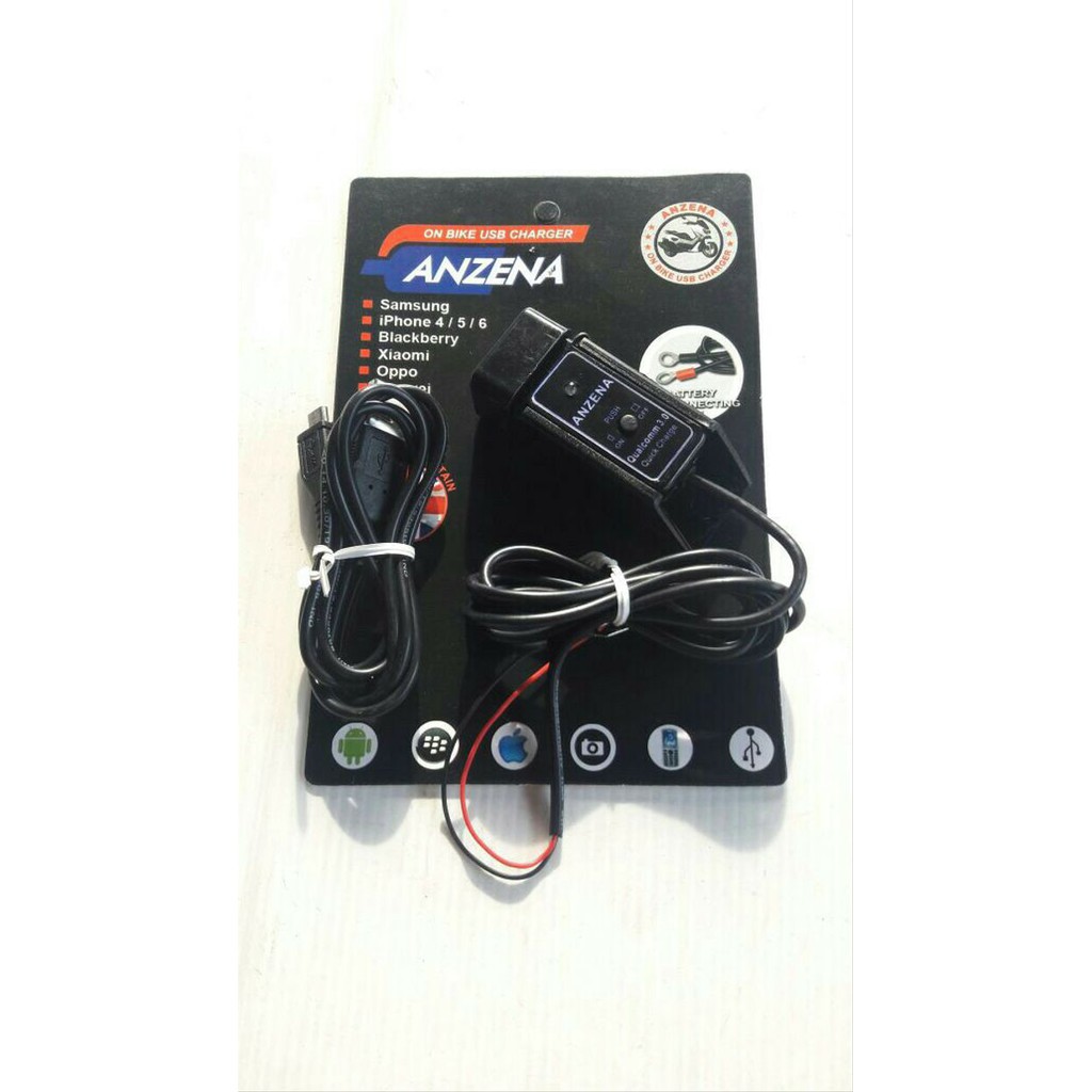 New Anzena 2 Ampere Fast Charging Waterproof Charger Hp Motor Ori