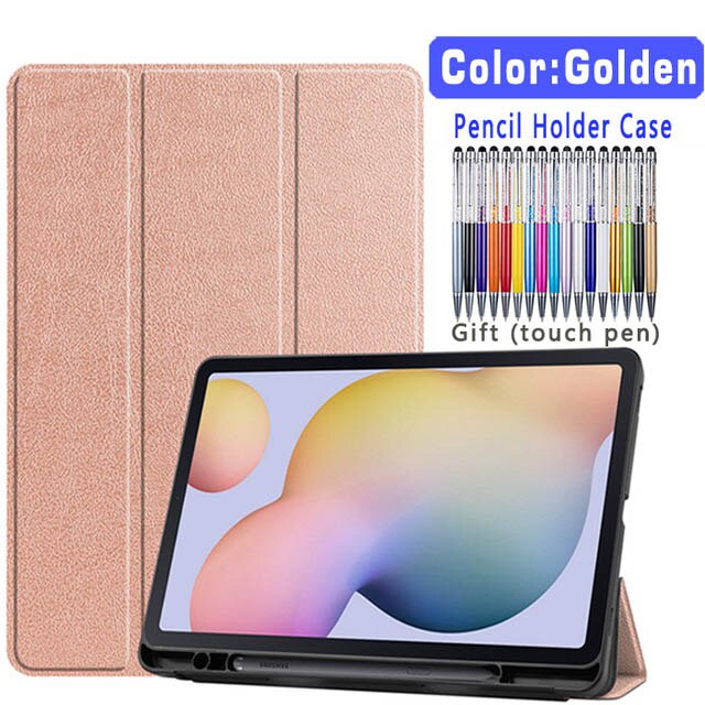 Case Holder Pensil Bahan Silikon Kulit Pu Untuk Samsung Galaxy Tab S7 Plus 12.4 Sm T970 T975 2020