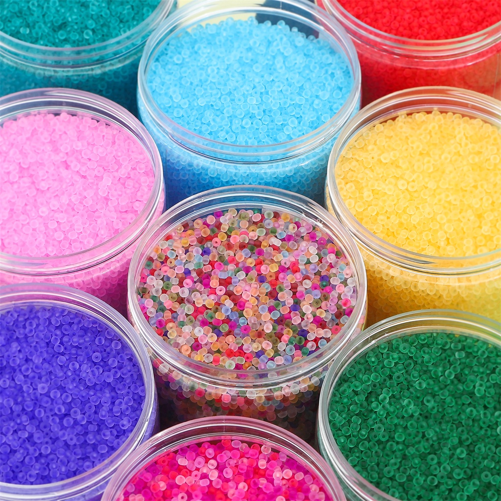 220pcs Manik-Manik Kaca Frosted Transparan Ukuran 3mm Untuk Membuat Perhiasan Handmade