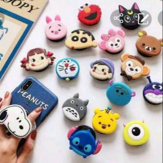 [MURAH BANGET] 469 Pop Socket HP 3D Karakter Cartoon / Pop Socket 3D / Pop Socket Aksesoris HP