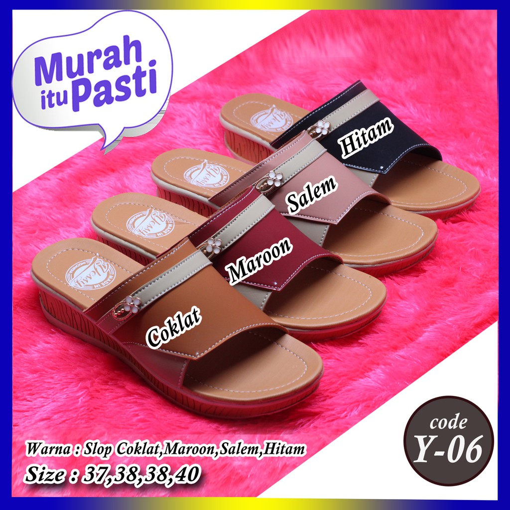  SANDAL  WANITA  YESSY Y 06 SANDAL  KULIT  CEWEK SANDAL  