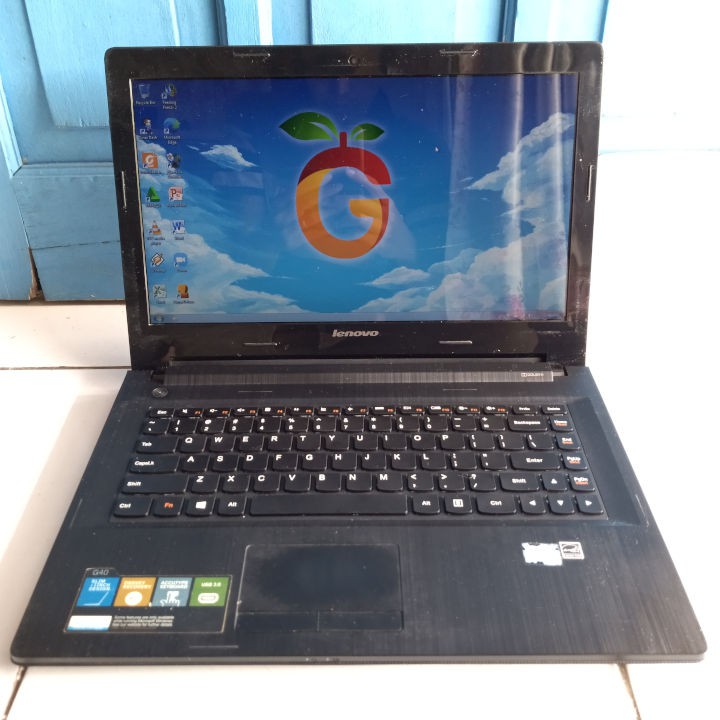 Lenovo G40-45 VGA ATI Radeon R2 Laptop Second Bekas Bluetooth HDMI AMD E1-6010 RAM 2GB HDD 500GB DVD