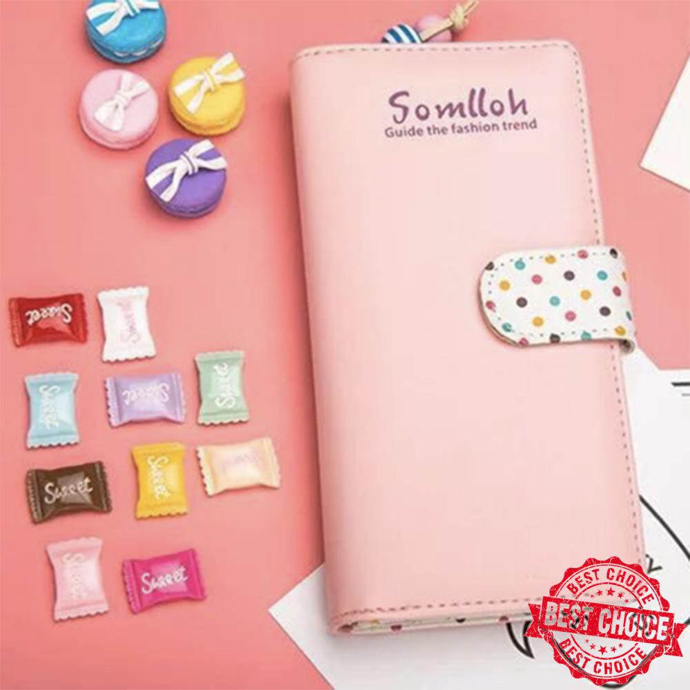 tas import wanita JE Dompet Wanita/Cewek Impor Panjang SO1 Japan Style Bahan Kulit PU Tebal Woman