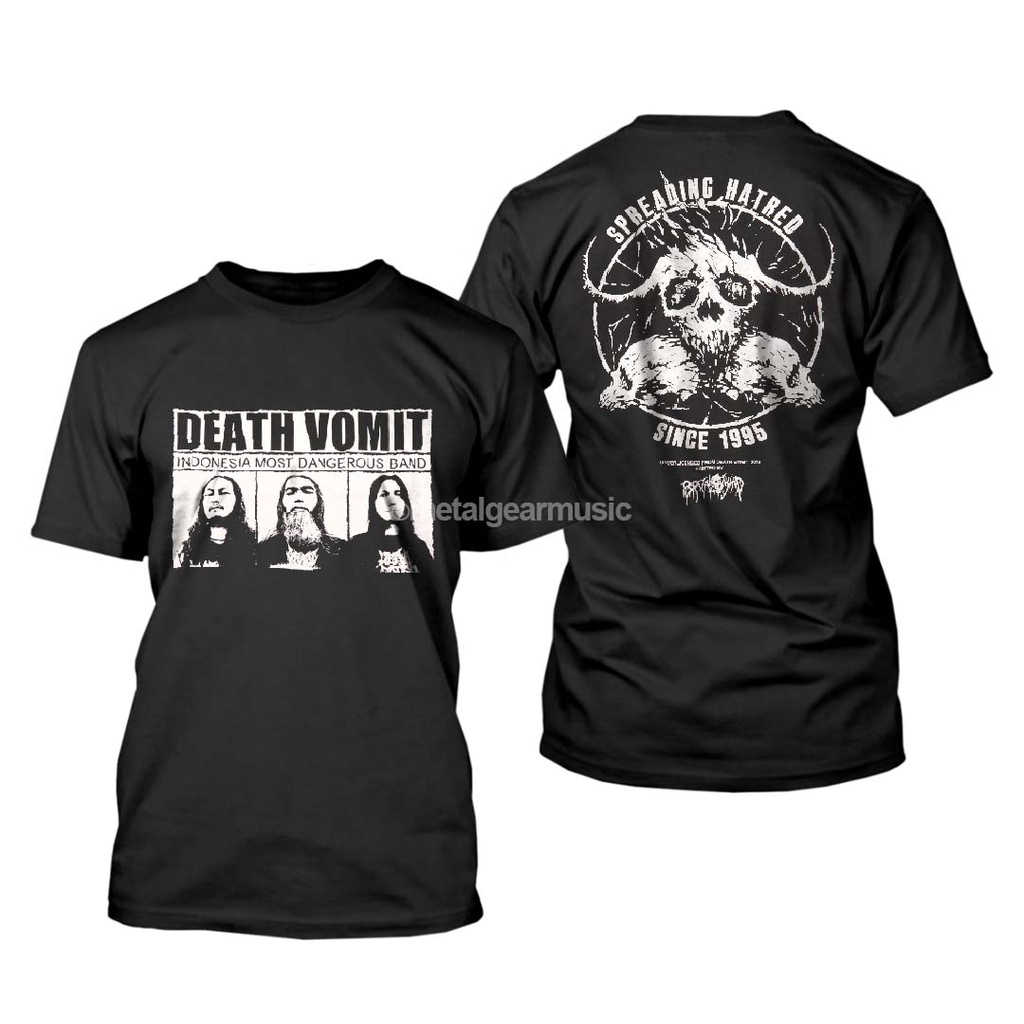 Metalgear Music Original Tshirt Death Vomit - Spreading Hatred Baju Kaos