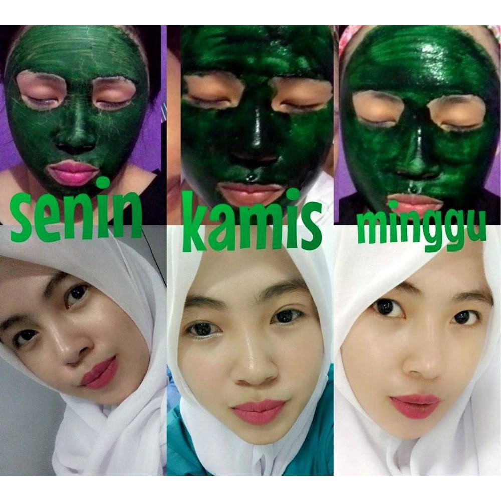 [ISI 50 KAPSUL] Masker Spirulina Asli By Yurizumi - Masker Wajah Spirulina Herbal Alami Isi 50 Kapsul Obat Jerawat + GRATIS KUAS MASKER 1 PCS