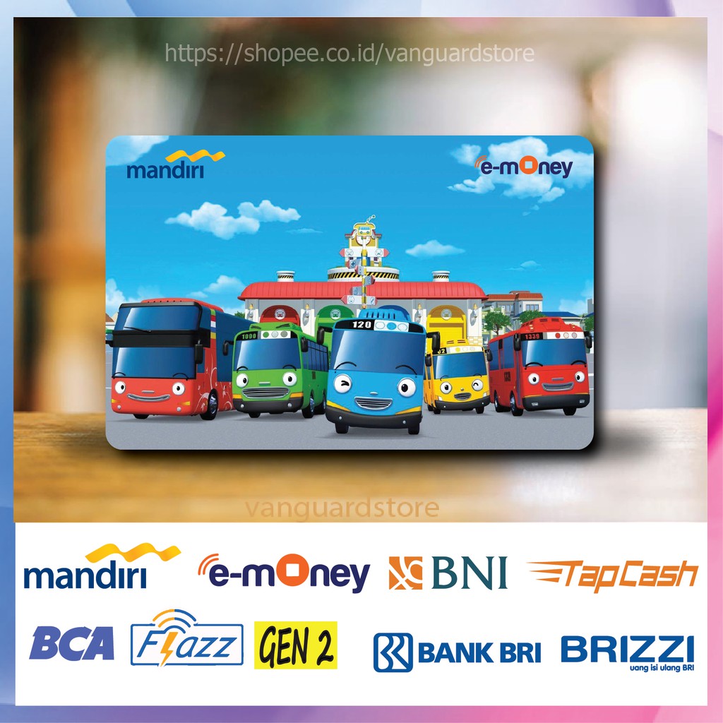 KARTU E MONEY E TOLL TAYO THE LITTLE BUS KARTUN MOVIE 8 EMONEY MANDIRI FLAZZ BCA BNI TAPCASH BRIZZI