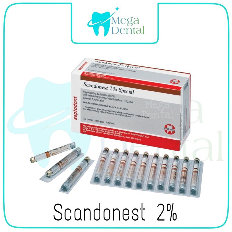 Scandonest 2% Dental Ampul Carpule Citoject