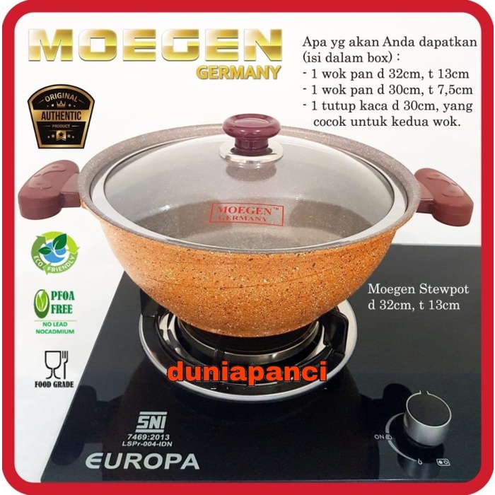 Panci Wajan Moegen Germany Skillet & Stewpot Set Anti Lengket Original _Art