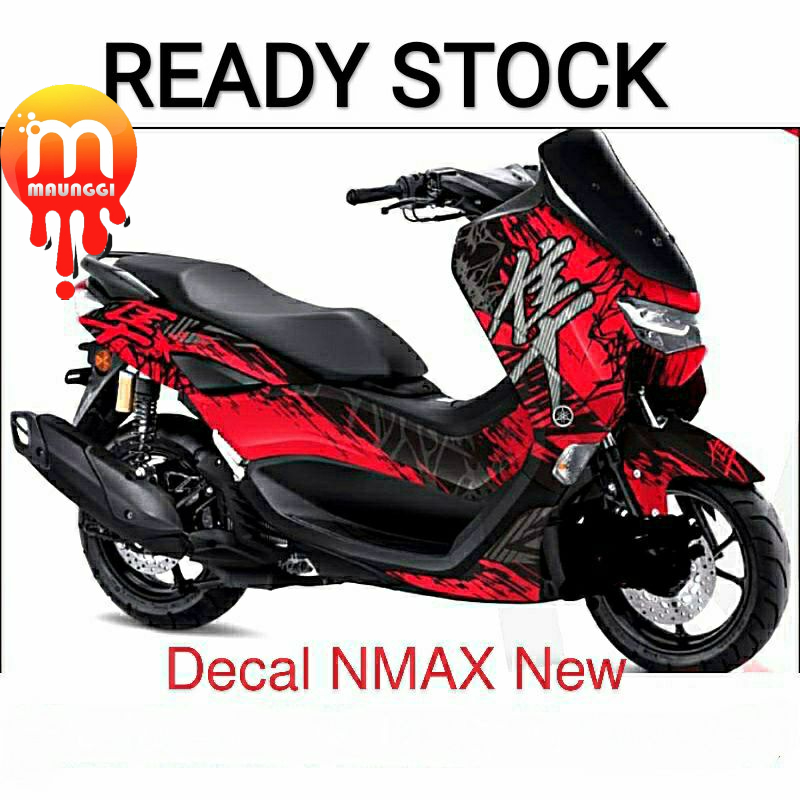 Decal new nmax 2020 full body Sticker nmax 155 full motif hayabusa Striping yamaha nmax merah