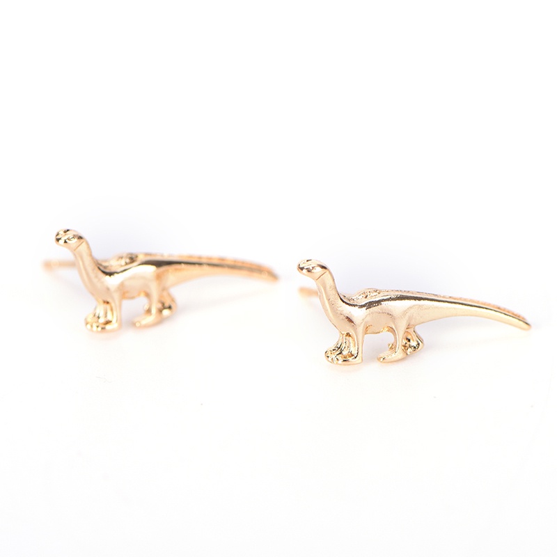 3 Pasang / Set Anting Tusuk Motif Dinosaurus Bahan Metal Untuk Wanita / Pernikahan