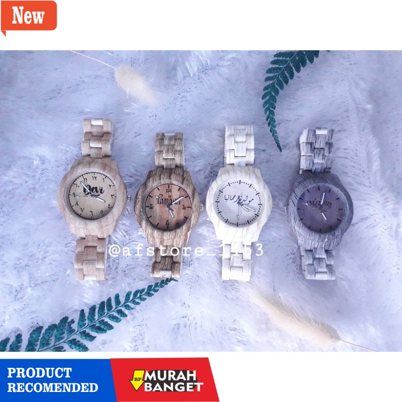 Jam tangan couple terbaik- jam tangan motif kayu jam tangan kayu murah bisa custom 1 an