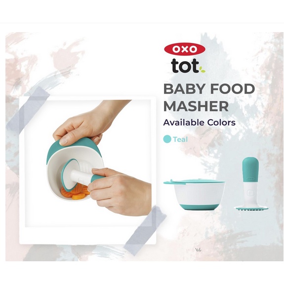 Oxo Tot Baby Food Masher Processor Fresh Alat MPASI Bayi Manual Blend Blender Fruit Vegetable Buah Proses