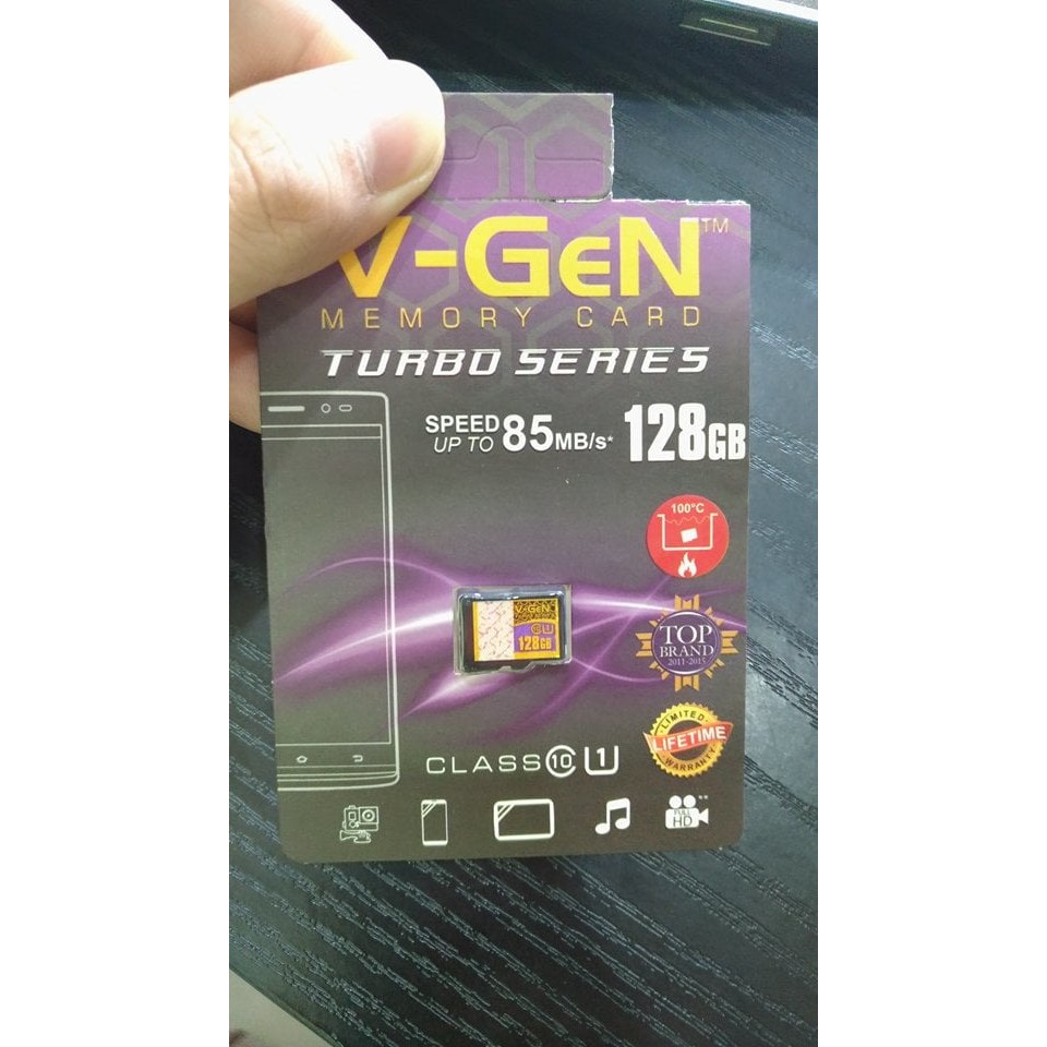 Micro SD VGen 128GB Class 10 TURBO | microSD HC V-Gen 128 GB Class10
