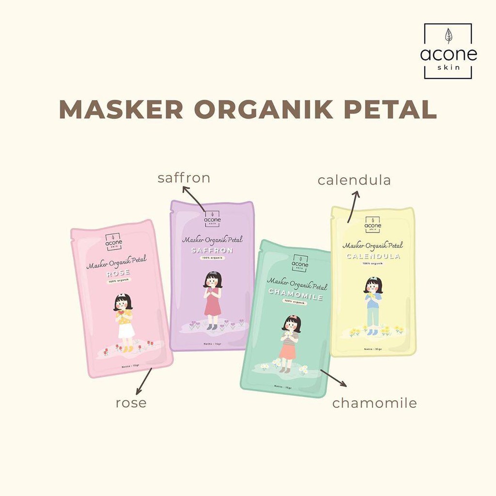 ACONE Organic Petal Mask by Acone Skin / Masker Wajah Acone Skin