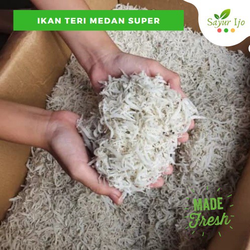 

Ikan Teri Medan Super 250 Gram Fresh Ikan Asin Teri Nasi Toge Seafood Segar