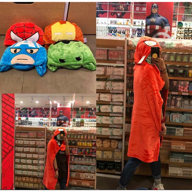 MINISO X MARVEL Marvel kids blanket . Selimut karakter anak avenger series