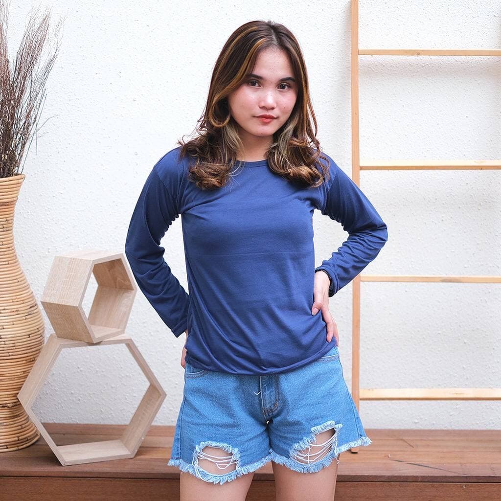 LIKESUN-Kaos Inner Manset Lengan Panjang Murah Manset Kaos Atasan Wanita Nyaman