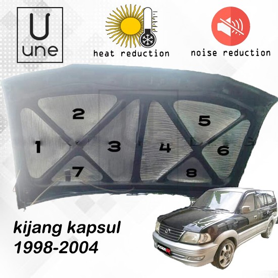 peredam panas / peredam suara / peredam mobil kijang kapsul 1998 -2004 pola dalam