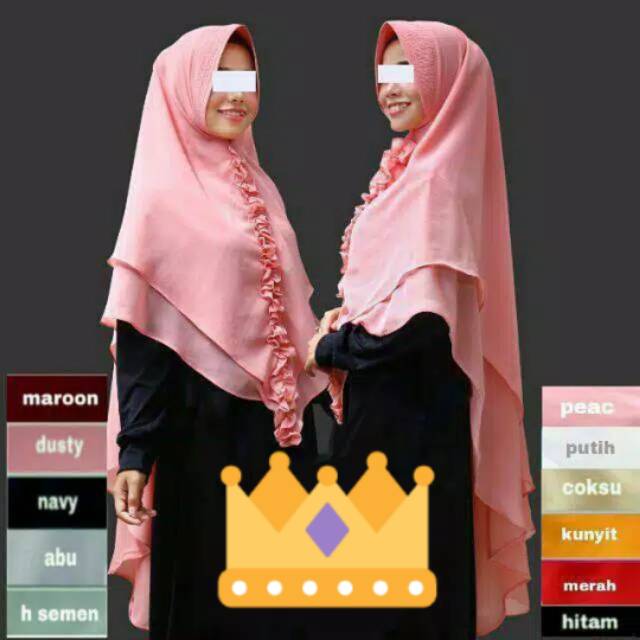 Khimar ceruty premium hijab jilbab pet antem