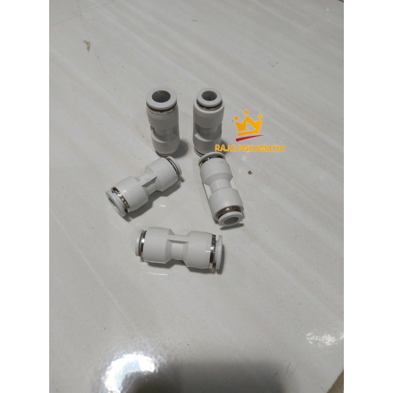 FITTING NEPEL ANGIN PUTIH PG 10-12 MM REDUCER 10MM KE 12MM KOMBINASI SELANG 10MM KE 12MM