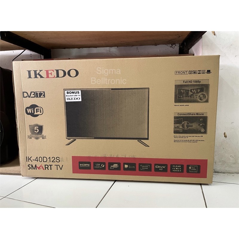 (BARU EX-display) SMART TV Digital LED 40 inch IKEDO TV Youtube, Mola. Bonus Bracket