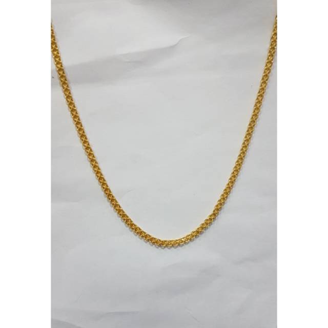 Kalung emas asli kadar 700 model fancy double panjang