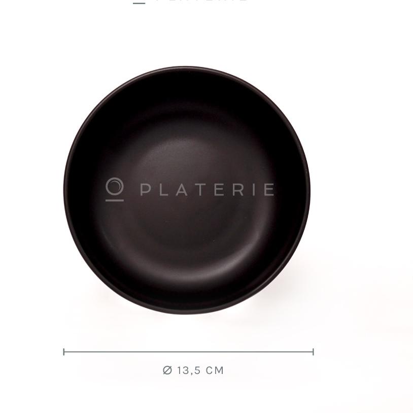 Update Terlaris PLATERIE Plater Piring/Mangkok Keramik Rectangular/Oval/Bowl Plate Black Matt