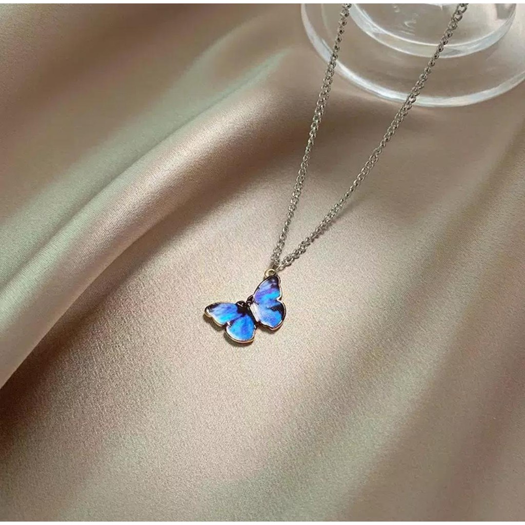 Butterfly Necklace - Aksesoris Kalung Motif Kupu - Kupu Elegan