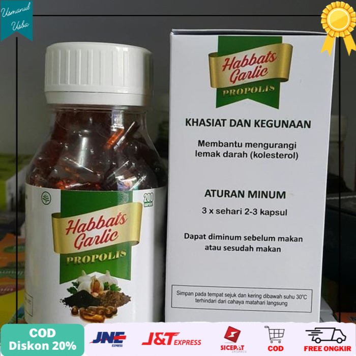 

◾COD◾ Habbat Garlic Plus Propolis isi 200 ( Ampuh atasi kolesterol, diabet )