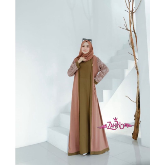 Haura outher zahin / zahin set outher inner / gamis zahin original / zahin dress