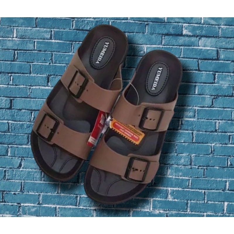 Sandal Selop Pria Yumeida  Ban 2 TERMURAH Sandal Slop Ban 2 Santai Karet Pria Yumeida