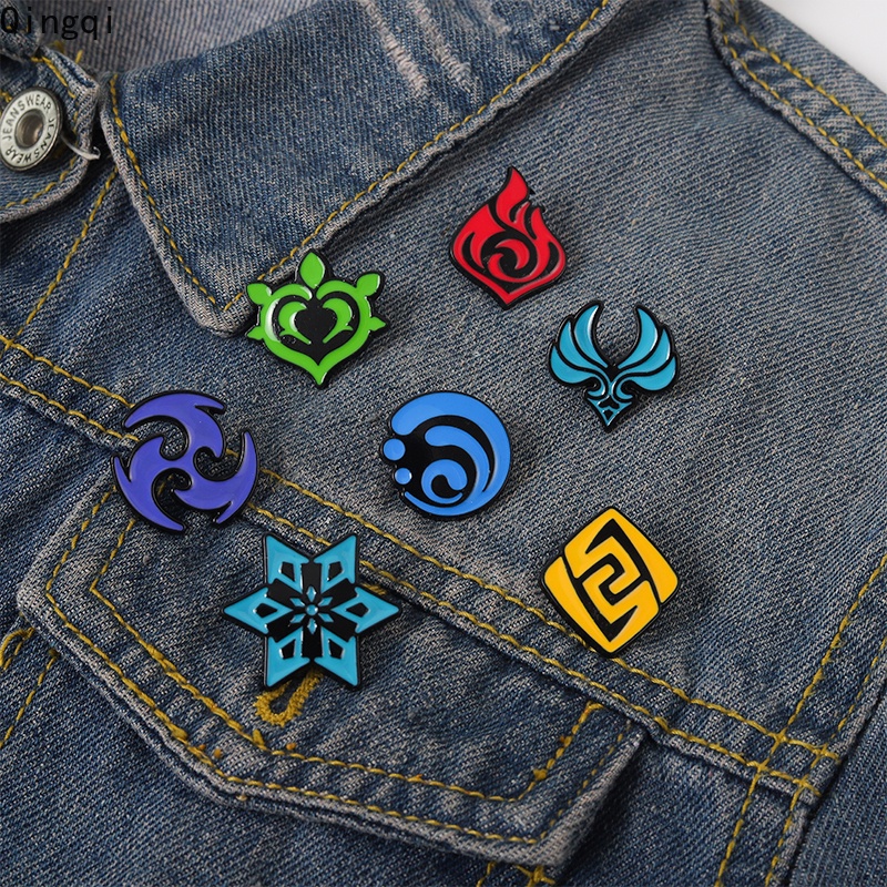 Bros Pin Enamel Desain Kartun Anime Seven Elements Untuk Hadiah