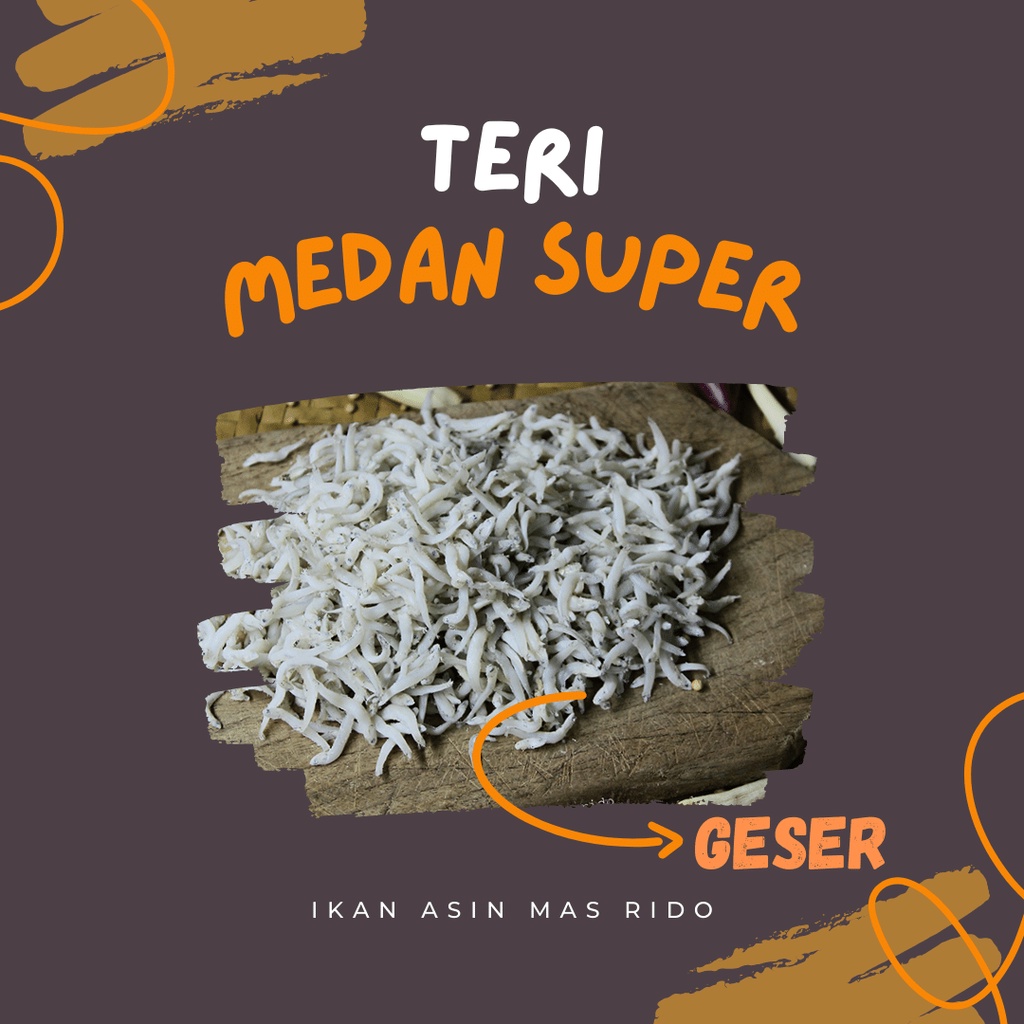 

Teri Nasi Medan Premium Putih Bersih Harga Hemat Kemasan Plastik Vacum